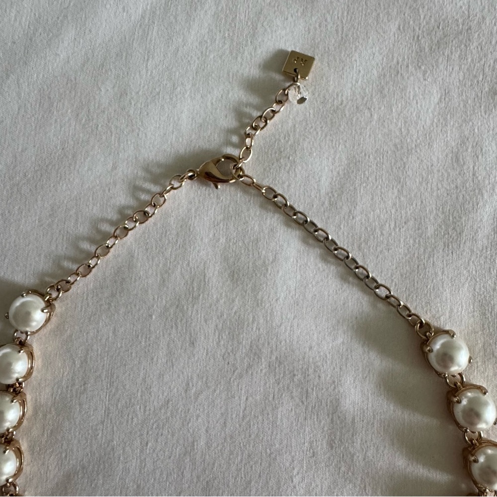 Rachel Parcell Pearl Statement Necklace Gold-Tone Adjustable - Picture 3 of 4